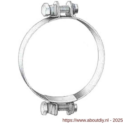 Spann slangklem S 250/25 mm SK 2 delig W5 zuurbestendig RVS 316 - A11551891 - afbeelding 1