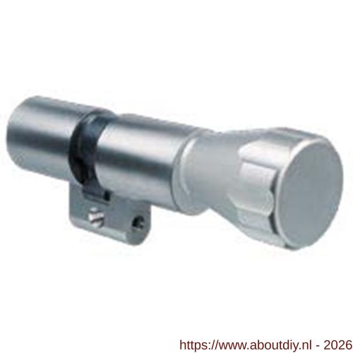 Evva rondcilinder dubbel knop ICS K36/86=122 mm keersleutel plan messing vernikkeld knopmodel KKN RKZ - A22100392 - afbeelding 1