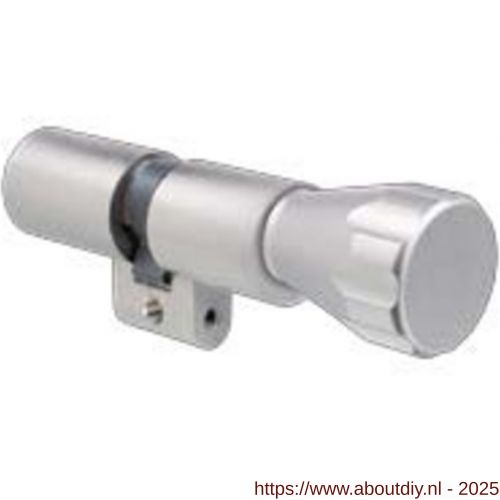 Evva rondcilinder dubbel knop MCS 56/K51=107 mm keersleutel verschillend sluitend messing vernikkeld knopmodel KKN RKZ - A22101776 - afbeelding 1