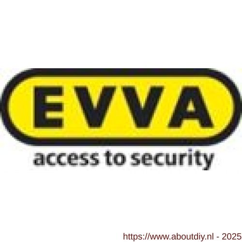 Evva plaatmontagecilinder voor schuifdeur montageplaat rond ICS diameter 22 mm keersleutel plan messing vernikkeld - A22102524 - afbeelding 1