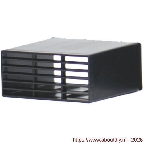 VVKplus 284 muurrooster zwart PP 1 doos 112 stuks - A50001784 - afbeelding 1