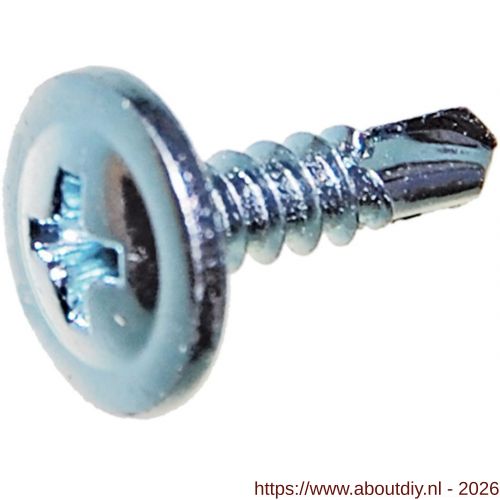 QZ 840 zelfborende schroef laagbolkop met flens 3.5x13 mm Phillips PH 2 staal gehard verzinkt - A50000169 - afbeelding 1