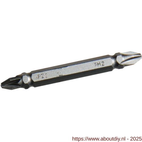 QZ 895 bit dubbel Pozidriv PZ 1-PH 1x60 mm staal - A50001886 - afbeelding 1