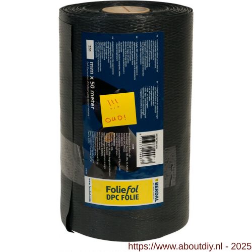 Pandser DPC waterkerende folie 250 mm x 50 m - A50200126 - afbeelding 1
