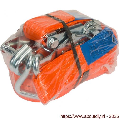 Konvox spanband Professioneel 35 mm ratel 917 haak 1004 7 m LC 1000/2000 daN oranje - A50200890 - afbeelding 1