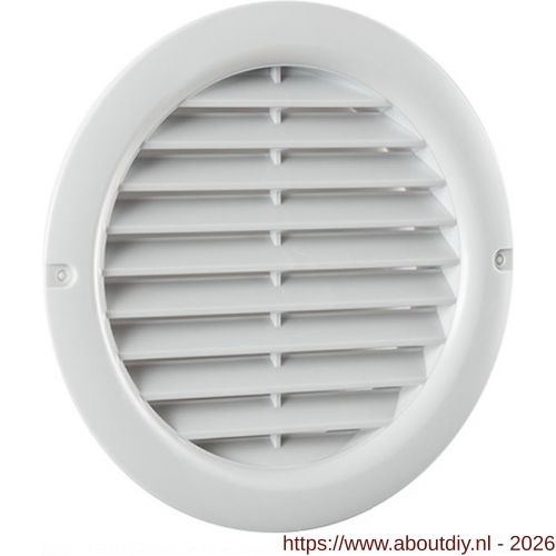 Nedco ventilatie rond schoepenrooster diameter 100 mm PS kunststof wit - A24002466 - afbeelding 1