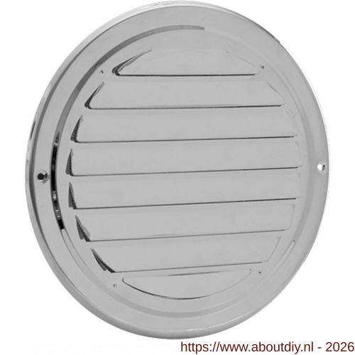 Nedco ventilatie RVS schoepenrooster diameter 125 mm met gaas - A24002575 - afbeelding 1