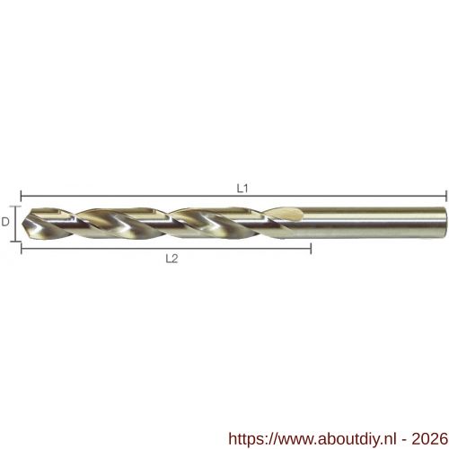 Labor AL001130 spiraal metaalboor DIN 338 HSS-G geslepen 11.3x94/142 mm - A50300824 - afbeelding 1
