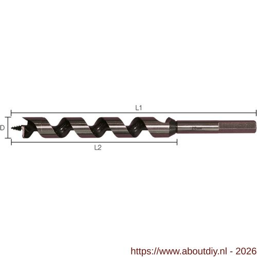Labor FS100320 slangenboor No-Axis zeskant 10.0x245/320 mm koker - A50301916 - afbeelding 1