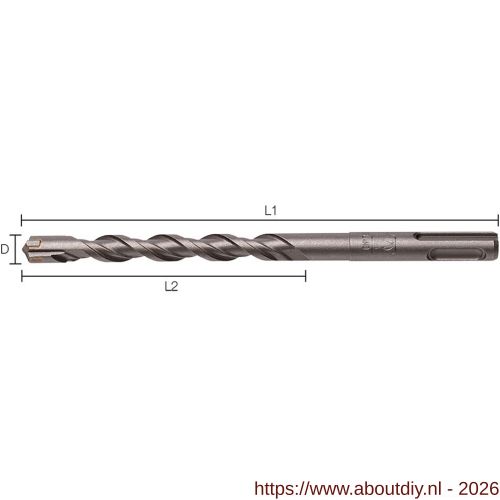 Labor GM240250 SDS Plus hamerboor Mach 4 4-snijder 24.0x190/250 mm etui - A50304503 - afbeelding 1