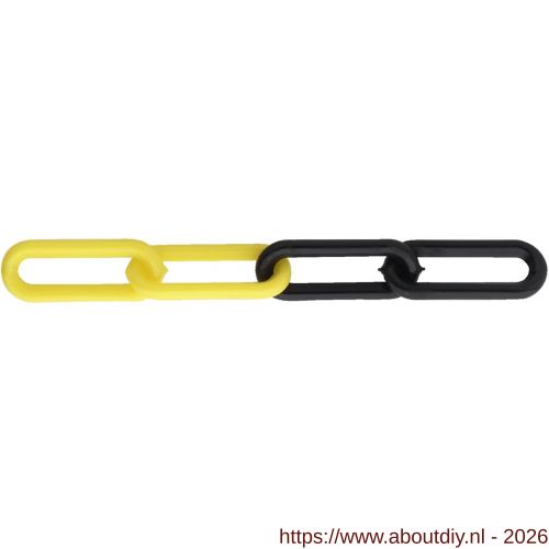 Dulimex DX 1501-06 kunststof ketting rol 25 m 6 mm zwart-geel - A30202970 - afbeelding 1