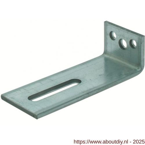 GB 07587660 hoekanker zwaar type 70 60x100 mm 70x8 mm elektrolytisch verzinkt 65x13 mm - A18001315 - afbeelding 1