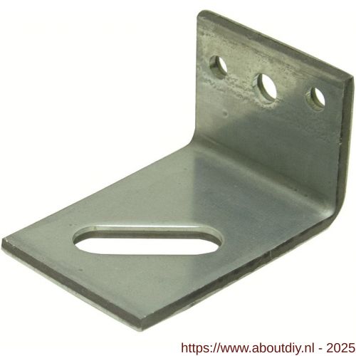 GB 0756766 hoekanker zwaar diagonaal slobgat 60x100 mm 70x6 mm sendzimir verzinkt 50x17 mm diagonaal - A18001212 - afbeelding 1