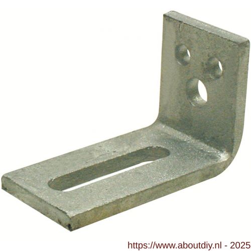 GB 0758566 hoekanker zwaar type 9 60x100 mm 50x8 mm thermisch verzinkt 65x13 mm - A18001290 - afbeelding 1