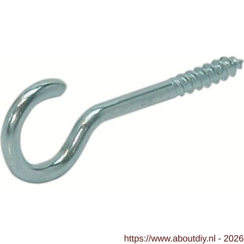 GB 80030184 schroefhaak met kleine haak houtdraad HT 4,6 80x14 mm diameter 4 mm elektrolytisch verzinkt - A18000224 - afbeelding 1