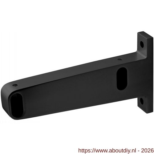 Hermeta 1080 garderobebuis steun eind links Gardelux 1 type 5 mat zwart EAN sticker - A20101565 - afbeelding 1