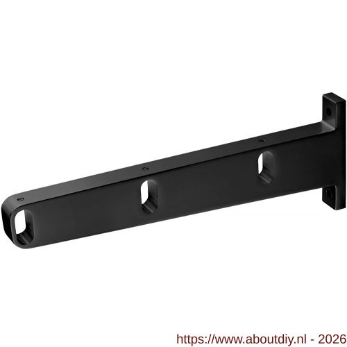 Hermeta 1112 garderobebuis steun midden Gardelux 1 type 7A mat zwart EAN sticker - A20101587 - afbeelding 1