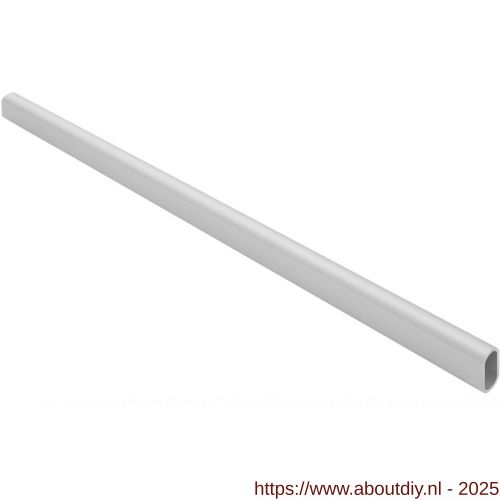 Hermeta 1904 garderobebuis recht ovaal 30x14 mm L 200 cm mat naturel EAN sticker - A20101662 - afbeelding 1