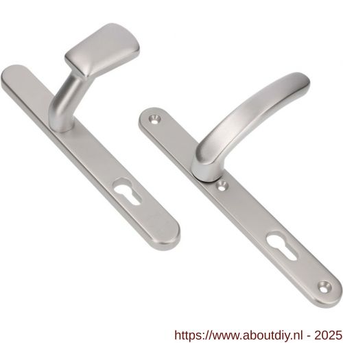 Ami VHB 257/32/2-166-378 veiligheids Rotaveer knop-kruk smalschildgarnituur SKG** ovaal VHB 257/32/2 profielcilinder PC 72 knop 166 links F1 en deurkruk 378 Rota 257/32/2 profielcilinder PC 72 deurdikte 53-57 mm - A10901576 - afbeelding 1