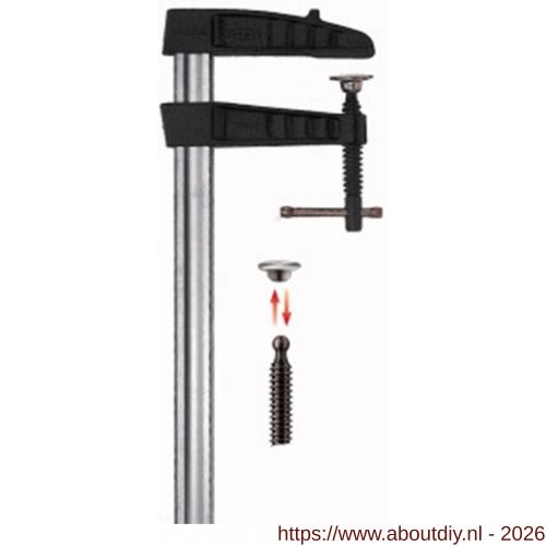 Bessey lijmtang zwaar met gegoten beugels 500/120 mm - A10160305 - afbeelding 1