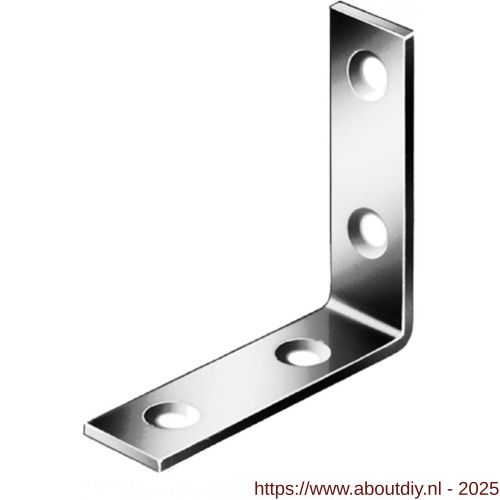 Vormann stoelhoek 100x100x20 mm verzinkt - A51000086 - afbeelding 1
