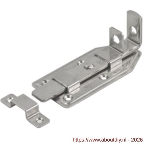Vormann grendel 120x56 mm afsluitbaar RVS - A51000130 - afbeelding 1