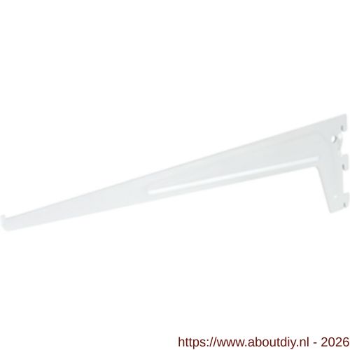 Vormann drager staal enkel 3 haken 600 mm wit - A51000014 - afbeelding 1