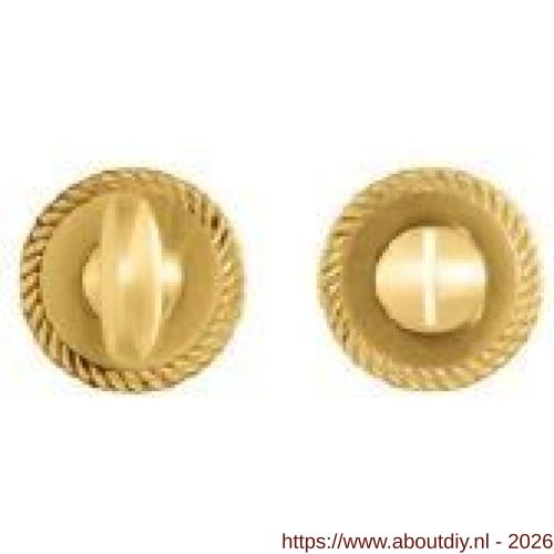 Mandelli1953 1351/113RFV toiletgarnituur rond 51x10 mm grote knop messing gepolijst - A21011750 - afbeelding 1