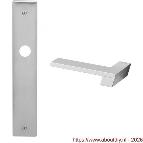 Mandelli1953 1370L blind Jet deurkruk gatdeel op langschild 240x40 mm blind linkswijzend mat chroom - A21016057 - afbeelding 1