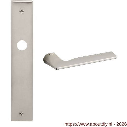 Mandelli1953 1460 WC63/8 Kiri deurkruk op langschild 240x40 mm WC63/8 mat nikkel - A21015007 - afbeelding 1