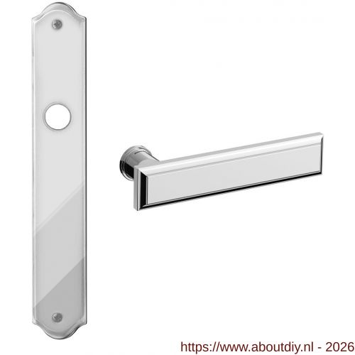 Mandelli1953 1740R Kuki deurkruk gatdeel op langschild 282x48 mm rechtswijzend chroom - A21015911 - afbeelding 1