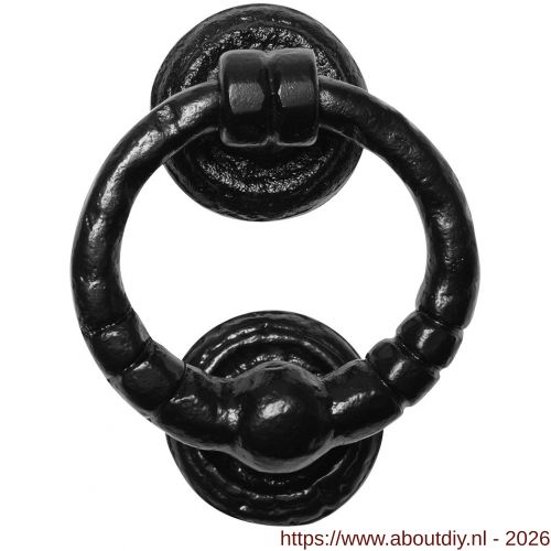 Kirkpatrick KP0846 deurklopper ring 127 mm smeedijzer zwart - A21000129 - afbeelding 1