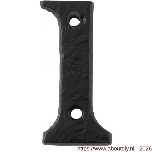 Kirkpatrick KP1977 huisnummer 1 50 mm smeedijzer zwart - A21003462 - afbeelding 1