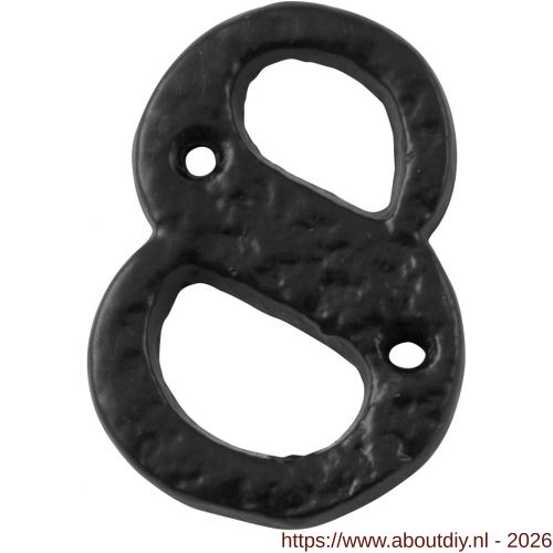 Kirkpatrick KP1977 huisnummer 8 50 mm smeedijzer zwart - A21003465 - afbeelding 1