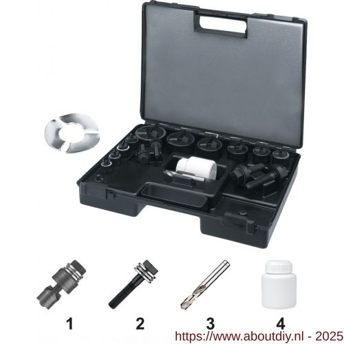Phantom 69.712 set met gatenponsen met 3-voudig splijtstempel voor hand- en hydraulisch gebruik 67.120 PG9, PG11, PG13, PG16, PG21 en 30‚5 - A40500703 - afbeelding 1