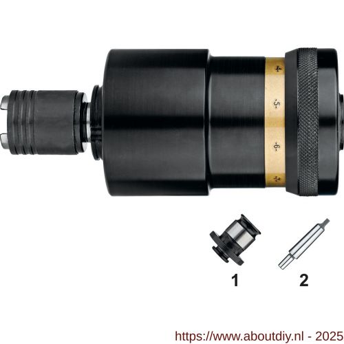 Phantom 81.545 tapapparaat met omkeerinrichting met druk- en trekcompensatie met instelbare slipkoppeling voor gebruik met tapinzetstukken grootte 1 M2-M12 J6 - A40503156 - afbeelding 1