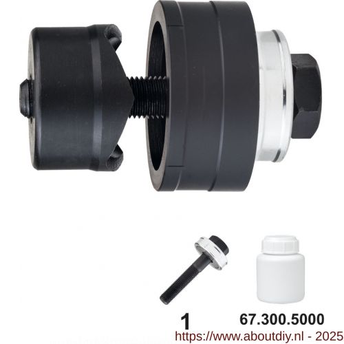 Phantom 67.110 gatenpons voor handgebruik met bout en lager 47 mm - A40500637 - afbeelding 1