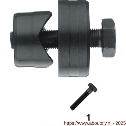 Phantom 67.250 gatenpons sanitair met bout 35 mm - A40500678 - afbeelding 1