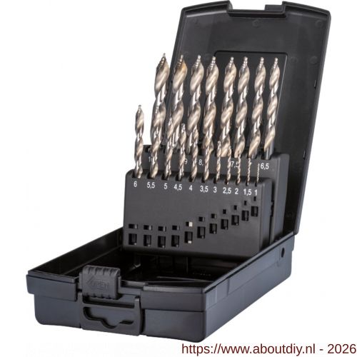 Phantom 19.139 HSS set spiraalboren DIN 338 Step-Point met drievlaks schacht 11.443 1-10x0‚5 mm - A40526366 - afbeelding 1