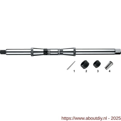 Hunger 51.230 HSS verstelbare handruimer type U dubbele geleiding 45-52 mm - A40519380 - afbeelding 1