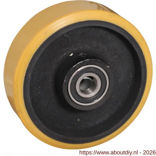 Protempo serie 28 transportwiel los gietijzeren velg PU band ± 94 shore A 160 mm kogellager - A20910771 - afbeelding 1