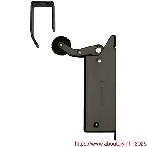 Dictator deuropvanger hydraulisch 1400 bruin RAL 8017 haak 1014 20 N cilinder regelbaar 1253330 - A10100083 - afbeelding 1
