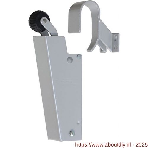Dictator deuropvanger hydraulisch 1600 grijs RAL 9006 haak 1009 50 N cilinder regelbaar 1300467 - A10100087 - afbeelding 1