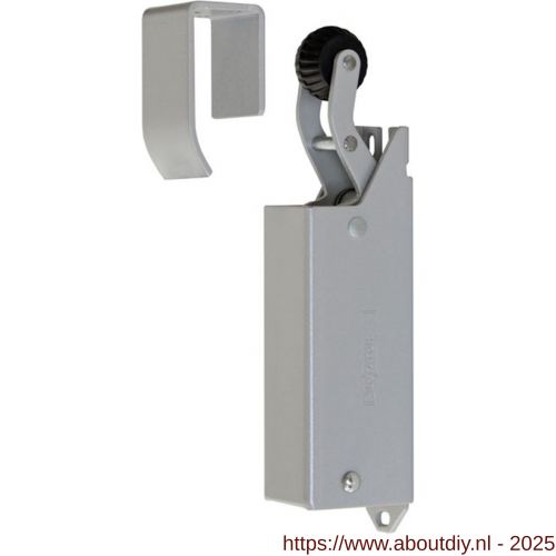 Dictator deuropvanger hydraulisch 1400 grijs RAL 9006 haak 1014 20 N cilinder regelbaar 1300472 - A10100085 - afbeelding 1