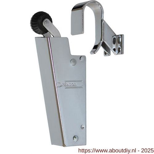 Dictator deuropvanger hydraulisch 1600 chroom haak 1009 50 N cilinder regelbaar - A10100250 - afbeelding 1