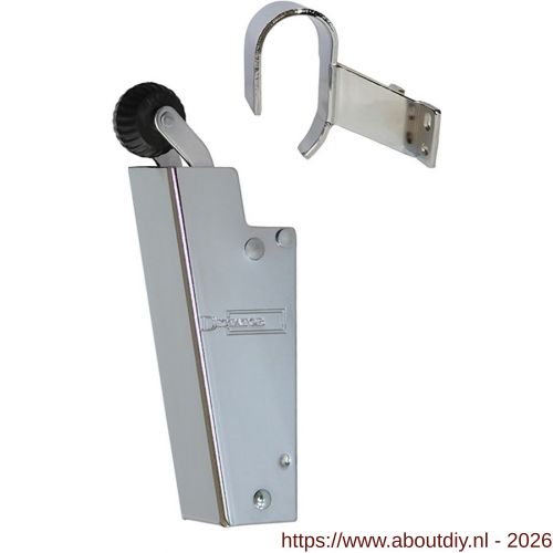 Dictator deuropvanger hydraulisch 1600 chroom haak 1013 50 N cilinder regelbaar - A10100091 - afbeelding 1
