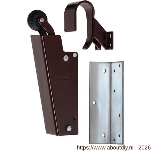 Dictator deuropvanger hydraulisch 1700 bruin RAL 8017 haak 1009 20 N cilinder regelbaar 1773130 - A10100149 - afbeelding 1