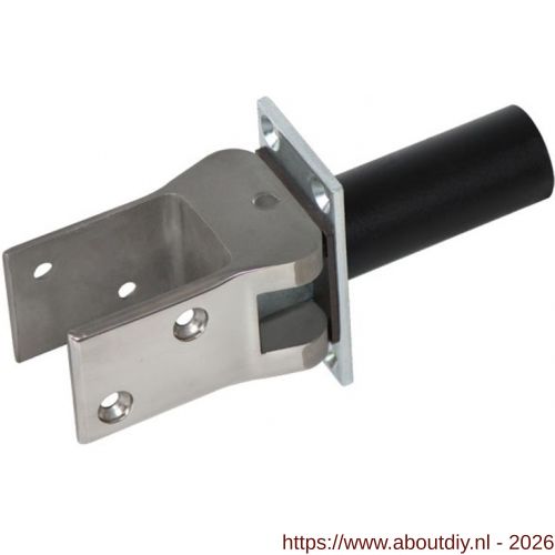 Hawgood deurveerscharnier 41-MV compleet RVS met vaststelling - A10100006 - afbeelding 1