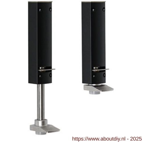 Dictator deurvastzetter Design Line ZE-80 slag tot en met 80 mm zwart RAL 9005 - A10100197 - afbeelding 1