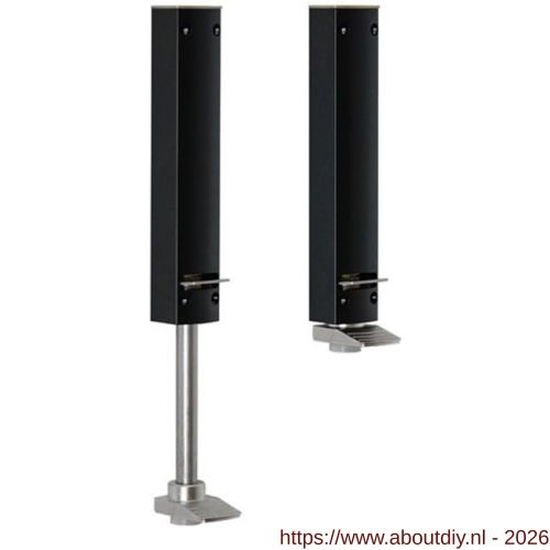 Dictator deurvastzetter Design Line ZE-120 slag tot en met 120 mm zwart RAL 9005 - A10100190 - afbeelding 1